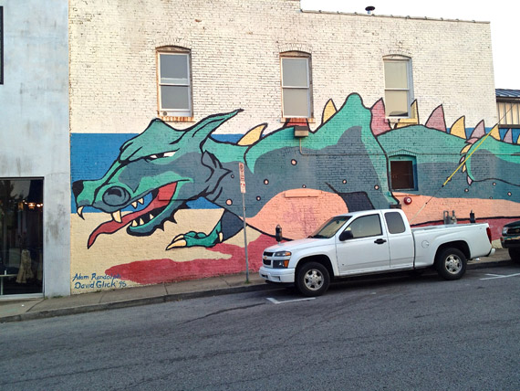 Dragon Mural on Belcourt Avenue in Hillsboro Village, Nashville. 