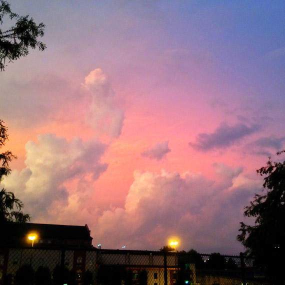 The night sky, just after Wednesday's thunderstorm. It was like staring into Bob Ross's soul. 